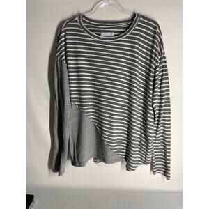 Current Elliot the Slice Stripe Oversized Long Sleeve T-shirt Size 0 US XS